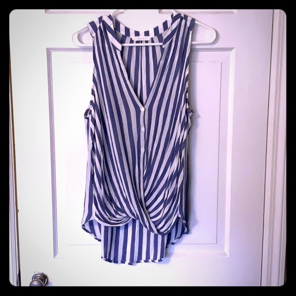 Sleeveless button down blouse